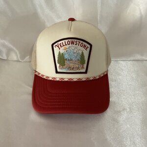 Yellowstone Trucker Hat Red & Beige Snapback Cap By Mad Engine One Size